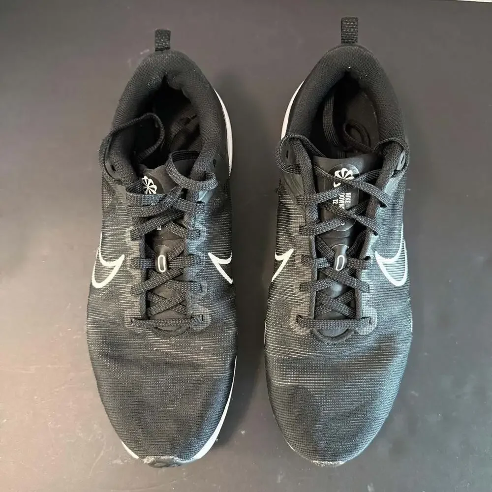 Nike Downshifter‎ 12 Running Shoes Black White Size 10